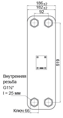 Пластинчатый теплообменник HYDAC HEX S722-20
