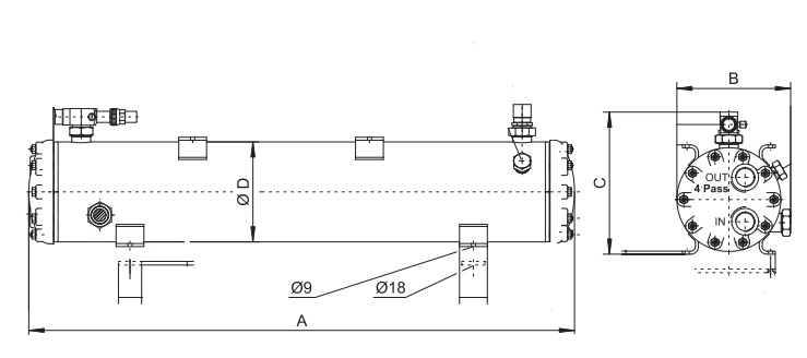 Кожухотрубный теплообменник BITZER F302H 